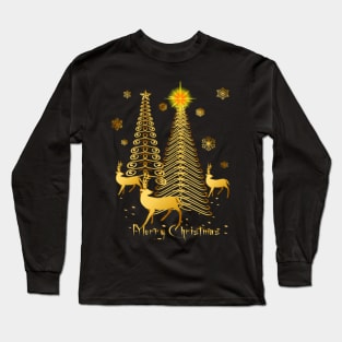 Gold Christmas Long Sleeve T-Shirt